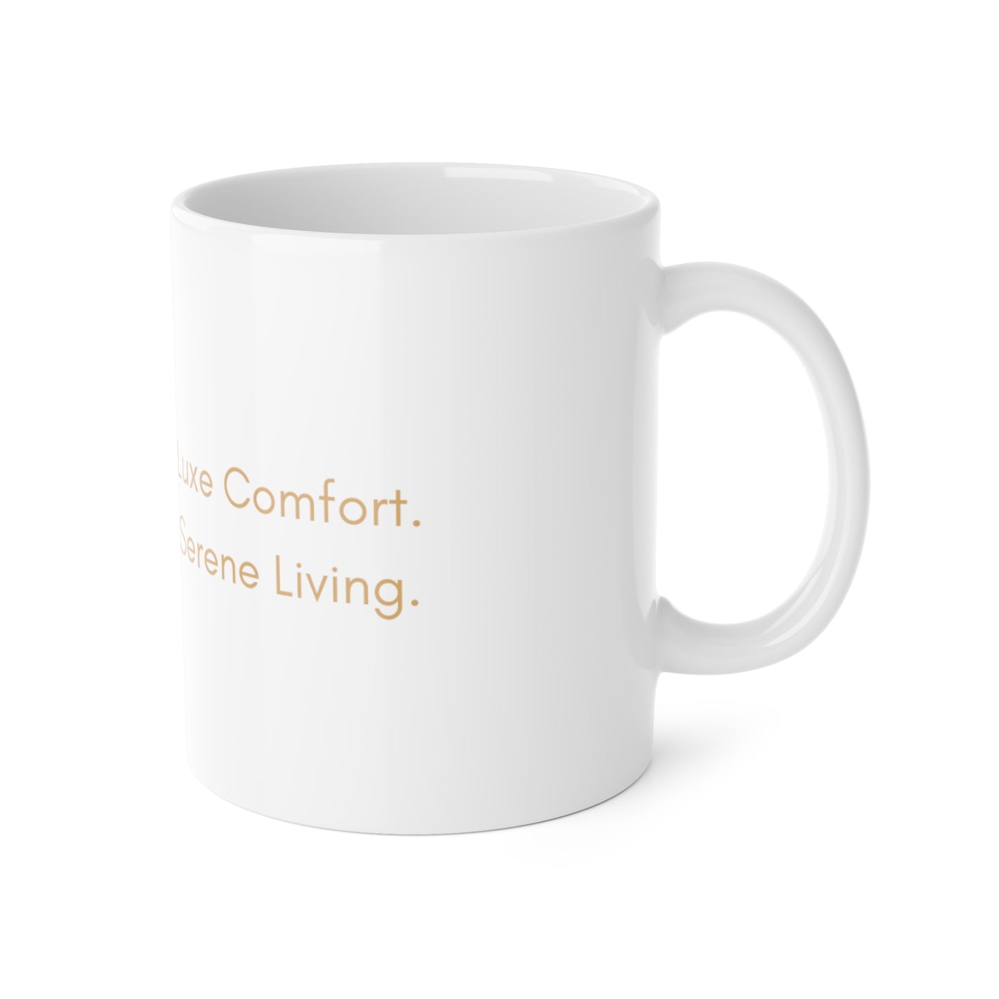 Elegant Gold Logo Ceramic Mug - 11oz Coffee Cup for Luxurious Comfort